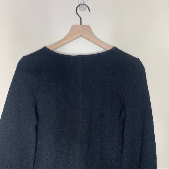 NEW Madewell Black Full Sleeve V Neck 3/4 Sleeve Top XXS - Picture 9 of 12